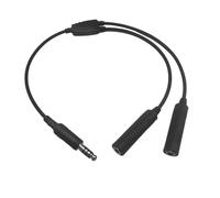 Oxxggkao Cable convertidor de auriculares de helicóptero de doble enchufe para aviación a conector U174/U, cable de comunicación de radio bidireccional para helicóptero, adaptador de auriculares