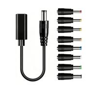 Oxxggkao Cable Tipo C a Enchufe de alimentación con 8 Puntas adaptadoras, Cable de alimentación PD de 30 cm para configuración de Estante de Dispositivos pequeños Guía de Uso Cable de Enchufe de