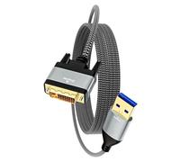 Oxxggkao Cable USB 3.0 a DVIs de dos enlaces, transmisión de señales transparentes, velocidad de 5 Gbps para múltiples sistemas