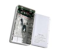 Oxxggkao Caja de carga de batería 18650 con capacidad de 12 celdas, carga rápida, soporta doble puerto de salida de entrada, pantalla LED, textura de viaje, carcasa de institución