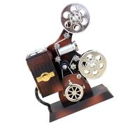 Oxxggkao Caja de música retro, mecanismo de proyector de películas, caja musical, adorno de mesa, decoración de cine temático, mecanismo de cuerda para decoración de fiesta