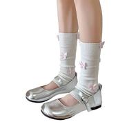 Oxxggkao Calcetines de ballet japoneses con pierna de mariposa para niñas, funda de punto acanalado para mujer, calentadores estéticos japoneses, accesorios de punto acanalado, puños largos, e, Talla