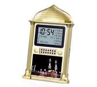 Oxxggkao Calendario Azan con pantalla digital para decoración del hogar, dormitorio, oración, reloj de pared, alarma de escritorio, calendario HA-4002