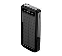 Oxxggkao Cargador portátil de 10000 mAh, panel solar integrado para carga de aventura