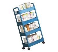 Oxxggkao Carrito de 4 niveles con soporte para aperitivos con carrito rodante que ahorra espacio, estante de almacenamiento de altura ajustable para camping, estante organizador de cocina móvil