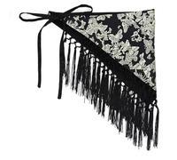 Oxxggkao Cinturón de algodón y lino transpirable de cintura ancha, patrón tribal, ajuste ajustable para el uso diario, elástico, estampado étnico, bufanda de cadera, tela cómoda, Modelo B, Talla única