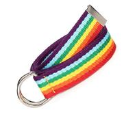 Oxxggkao Cinturón trenzado con cadena de arco iris para mujer, para graduación, banquete, club, fiesta, LGBTQ+, arco iris, elegante cinturón tejido colorido, Correa arcoíris 75, Talla única