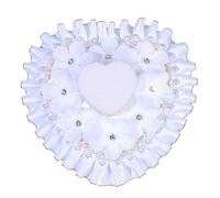 Oxxggkao Cojín de anillos esenciales de boda, con temática de corazón, almohada de exhibición para nupcias, compromisos y recuerdos de recuerdos, almohada romántica