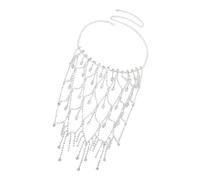 Oxxggkao Collar con colgante de diamantes de imitación de lujo con circonitas cúbicas, diseño de cascada, perfecto para eventos formales y uso diario, One Size, como se describe, como se describe