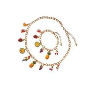 Oxxggkao Collar con colgante de fruta de moda que simboliza la dulzura y las buenas fortunas para mujeres jóvenes entusiastas de la moda juego de joyas de frutas