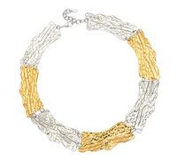 Oxxggkao Collar de acero contemporáneo con formas irregulares y longitud ajustable, ideal para creadores de tendencias, collar geométrico de gama alta, One Size, como se describe, como se describe