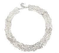 Oxxggkao Collar de acero contemporáneo con formas irregulares y longitud ajustable, ideal para creadores de tendencias, collar geométrico de gama alta, One Size, como se describe, como se describe