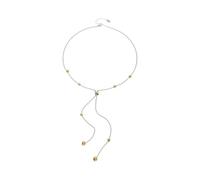 Oxxggkao Collar moderno con borlas y piedras de circonita y cadena de acero inoxidable chapada en oro de 18 quilates
