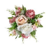 Oxxggkao Colorido ramo de flores artificiales para mesa, arreglo de flores para ceremonia de boda, mesa, resistente a la decoloración, elegante arreglo de jarrón de boda