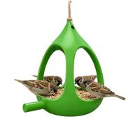 Oxxggkao Comederos colgantes para pájaros, fáciles de limpiar, para colgar mascotas para entusiastas del jardín y la observación de aves, forma de esfera transparente