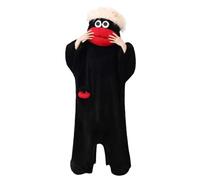 Oxxggkao Cómoda ropa de dormir de monstruos de boca grande, ajuste holgado, para fiestas de Halloween, lavable a máquina, disfraz de juego de rol, Negro, S-XXL