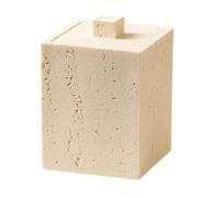 Oxxggkao Con soportes para hisopos de algodón de resina estética japonesa y palillos de dientes, doble almacenamiento, fácil limpieza, resistente, para uso doméstico, organizadores de almacenamiento