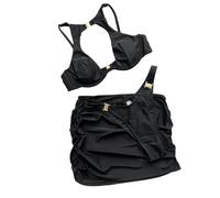 Oxxggkao Conjunto de traje de baño brillante para mujer, conjunto de traje de baño flexible de moda, textura de nailon, adecuado para nadar, tomar el sol, traje de baño de secado rápido