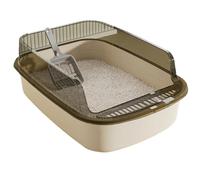 Oxxggkao Contenedor de arena para mascotas de gran capacidad con barreras altas que reduce el desorden y el olor, desmontaje rápido para un fácil lavado, caja de basura para gatos grandes