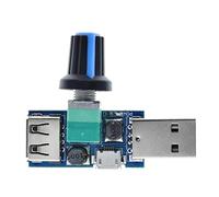 Oxxggkao Controlador de motor, regulador de ventilador multiengranaje, controlador de regulación de velocidad USB, regulador de velocidad de 4 a 12 V, control de temperatura, regulador de ventilador