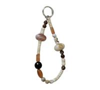 Oxxggkao Correa de muñeca corta con lentejuelas artísticas para teléfonos que resaltan el fuerte edificio de PVC y atractivo estético tradicional para cámara