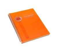Oxxggkao Cuaderno de encuadernación de doble bobina de 5.63 x 8.15 pulgadas, impermeable, tapa blanda, 100 páginas de ancho, diario rayado para oficina, escuela, cuaderno de polipropileno