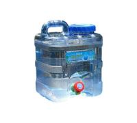 Oxxggkao Cubo de almacenamiento de agua de policarbonato resistente al calor con eyector que no se derrama, ideal para uso familiar, automóvil, aventura, apto para coches, recipiente de agua móvil