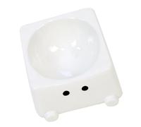 Oxxggkao Cuenco inclinado de gran capacidad para el gato de loza, base elevada estable para desorden, solución de desayuno de cortesía, plato moderno en ángulo para alimentación de gatos