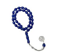 Oxxggkao Cuentas ovaladas de oración Tasbih musulmanes, rosario acrílico, accesorios de adoración para regalo islámico creativo, oración ovalada para meditaciones, azul real, Talla única