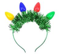 Oxxggkao Diadema con forma de bulbo y oropeles para mujer, aro de pelo LED de moda, para carnaval, fiesta, accesorios para el cabello, fiesta, niños, festival, Navidad, iluminación