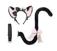 Oxxggkao Diademas de orejas de gato de lobo, cola de zorro, disfraz de Halloween, fiesta de Navidad, disfraz de juguete para mujer y hombre, cosplay, Halloween, disfraces para hombres y mujeres