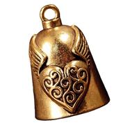 Oxxggkao Dije de calavera de estilos antiguos con campanas móviles para collar, pulsera y llavero en cobre de calidad, suministros para manualidades