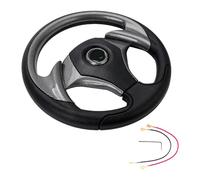 Oxxggkao Dirección deportiva de 13 pulgadas, centro de aluminio, revestimiento de poliuretano premium, agarre reforzado, cuarenta y nueve automóviles individualizados, dirección delgada para automóvil