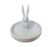 Oxxggkao Diseño de conejos en miniatura, soporte de joyería para aretes, collares, elegante bandeja de almacenamiento para accesorios pequeños, planificador de joyas encantador