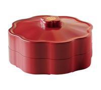 Oxxggkao Dispensador de Dulces de Caja de Almacenamiento de refrigerios a Prueba de Humedad Contenedor de Frutas secas de 5 Compartimentos con para Uso doméstico Bandeja de Frutas Vegetales