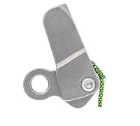 Oxxggkao Dispositivo de detención de caídas de acero inoxidable perfecto para escalada al aire libre, espeleología y montañismo con mecanismo de bloqueo, pararrayos de caídas de escalada al aire libre