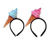 Oxxggkao Divertido tocado con forma de comida con pata de pollo, helado y vegetal, accesorio elástico suave para el pelo para mujeres, hombres, niños, disfraz de fiesta, accesorios divertidos para el