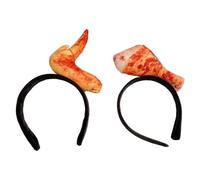 Oxxggkao Divertido tocado con forma de comida con pata de pollo, helado y vegetal, accesorio elástico suave para el pelo para mujeres, hombres, niños, disfraz de fiesta, accesorios divertidos para el