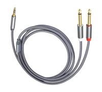 Oxxggkao Divisor de auriculares portátil de 6,35 mm con reducción de ruido para un sonido claro, uso de viaje, combinador, cable de inserción