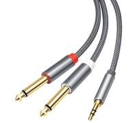 Oxxggkao Divisor de auriculares portátil de 6,35 mm con reducción de ruido para un sonido claro, uso de viaje, combinador, cable de inserción
