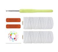 Oxxggkao El juego de cestas de ganchillo tejidas a mano incluye instrucciones paso a paso para decoración de vacaciones, juego creativo de tejido de algodón