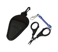 Oxxggkao El juego de tijeras de pesca de acero inoxidable incluye una pequeña bolsa de almacenamiento para pescadores profesionales y amantes