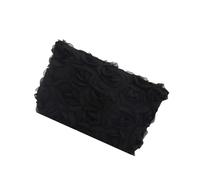 Oxxggkao Elegante bolsa de noche plegable para mujer, detalle floral tostado, fácil de llevar, diseño ergonómico, esencial, elegante, bolsa de cena, espaciosa, ideal para viajes, Black