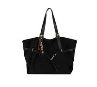 Oxxggkao Elegante bolso de hombro inspirado en Corea, espacioso, retro, textura de gamuza, bolso ligero para mujer, bolso de mano de poliuretano esencial diario, Black