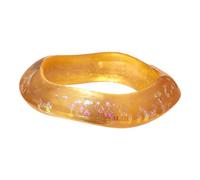 Oxxggkao Elegante brazalete de resina de gran tamaño colorido y llamativo con patrón de estrella brillante para mujer, talla única, como se describe