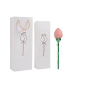 Oxxggkao Elegante caja de regalo de rosa abierta automática para joyas, colgante de almacenamiento, perfecta para propuestas y ocasiones especiales, apertura automática, caja con forma de rosa