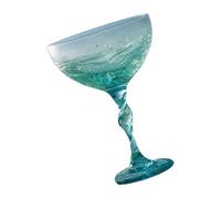 Oxxggkao Elegante copa de vino de cóctel curvada, ondulada, cristalería para el hogar, celebración, fiestas, eventos, vasos altos de vidrio