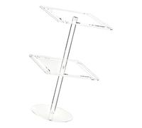 Oxxggkao Elegante organizador de joyas de acrílico de doble capa para ocasiones especiales, soporte acrílico para gafas, base giratoria