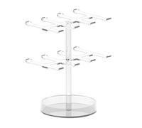 Oxxggkao Elegante soporte de exhibición de joyas de acrílico para almacenamiento organizado, niveles ajustables y base estable, decoración de encimeras, soporte de exhibición de joyas acrílicas al por
