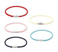 Oxxggkao Elegantes pulseras trenzadas de la amistad, accesorio de pulsera trenzada colorida para uso diario, citas, cordón de nailon